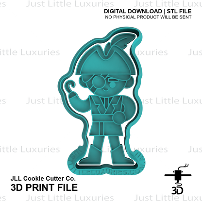 Pirate (1) Cookie Cutter (STL - Digital Download)