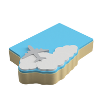 Plane and Clouds Frame Layered Cookie Cutter