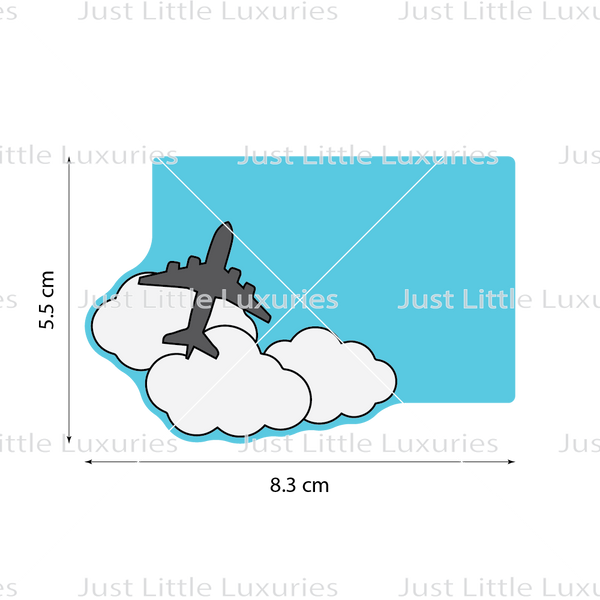 Plane and Clouds Frame Cookie Cutter