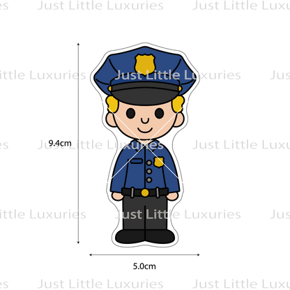 Police Officer (3) Cookie Cutter (STL - Digital Download)