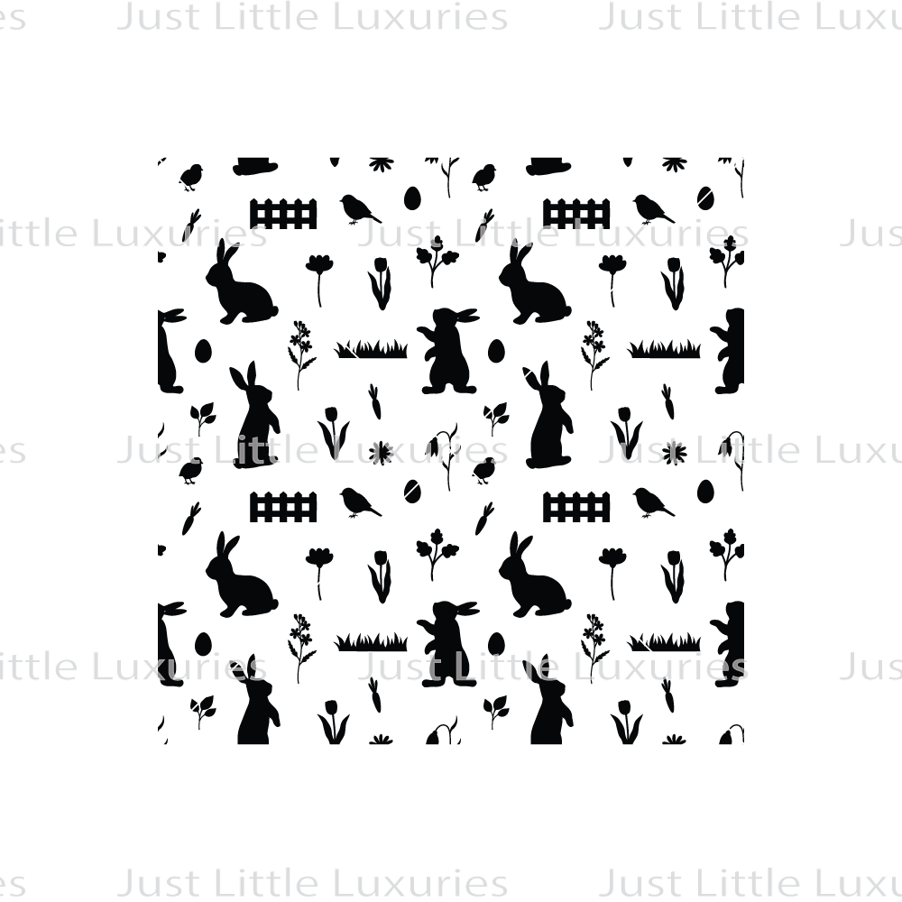 Rabbit Garden Pattern Debosser