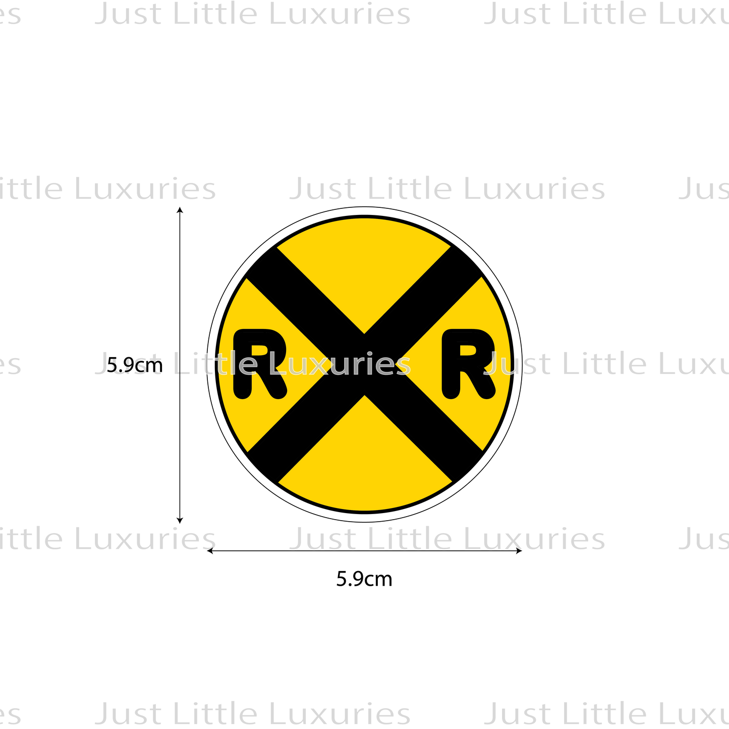 Railroad Crossing Sign Cookie Cutter