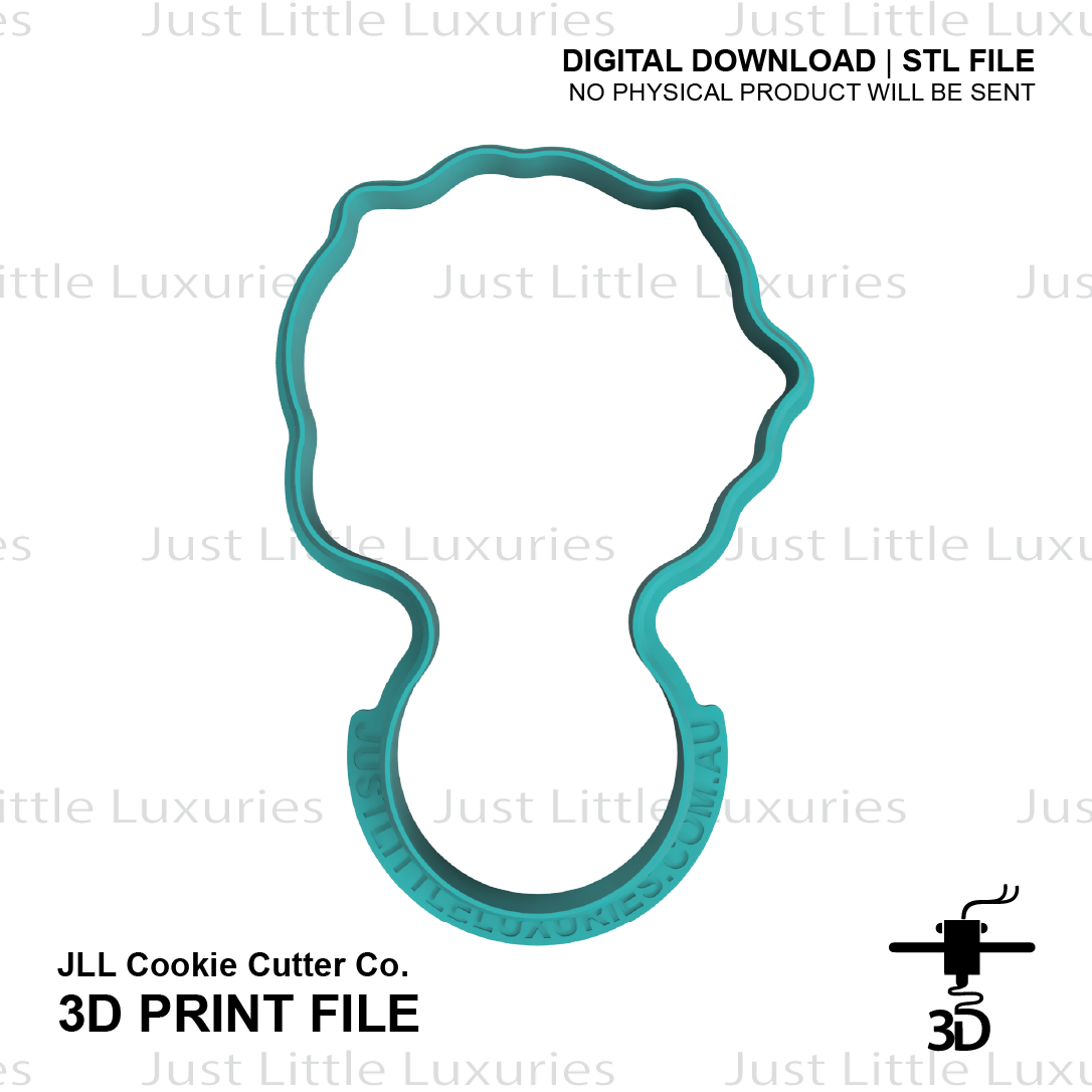 Rose Baby Rattle Cookie Cutter (STL - Digital Download)