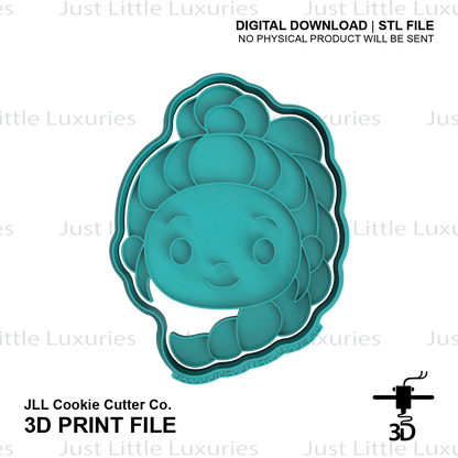 Rumi Face Cookie Cutter (STL - Digital Download)