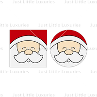 Santa Face Cookie Square Cutter and Embosser - 3 Sizes (DIGITAL DOWNLOAD)