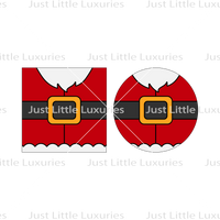 Santa Outfit Cookie Square Cutter and Embosser - 3 Sizes (DIGITAL DOWNLOAD)