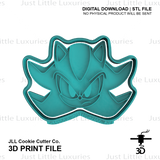 Shadow Hedgehog Cookie Cutter and Embosser (DIGITAL DOWNLOAD)