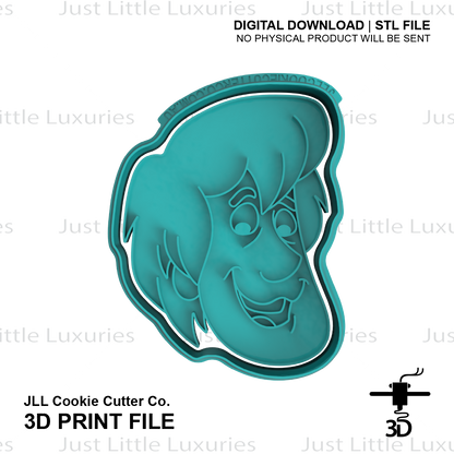 Shaggy Face Cookie Cutter (STL - Digital Download)