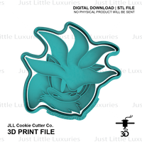 Silver Hedgehog Cookie Cutter and Embosser (DIGITAL DOWNLOAD)