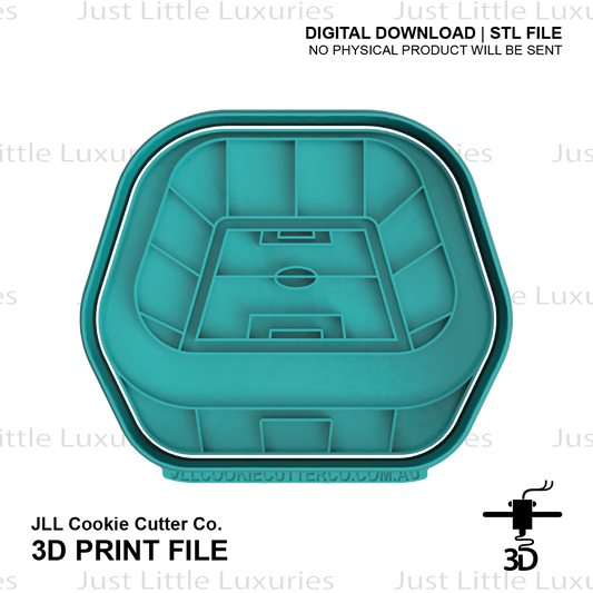 Soccer Stadium Cookie Cutter and Embosser (DIGITAL DOWNLOAD)