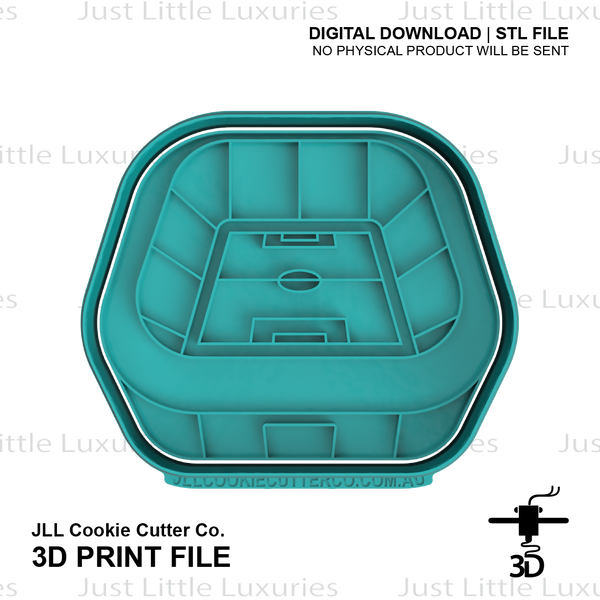 Soccer Stadium Cookie Cutter and Embosser (DIGITAL DOWNLOAD)