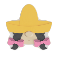 Sombrero Girl Layered Cookie Cutter