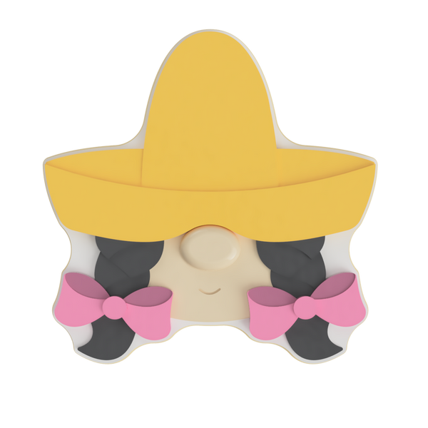 Sombrero Girl Layered Cookie Cutter