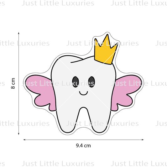 Tooth with Crown and Wings Cookie Cutter