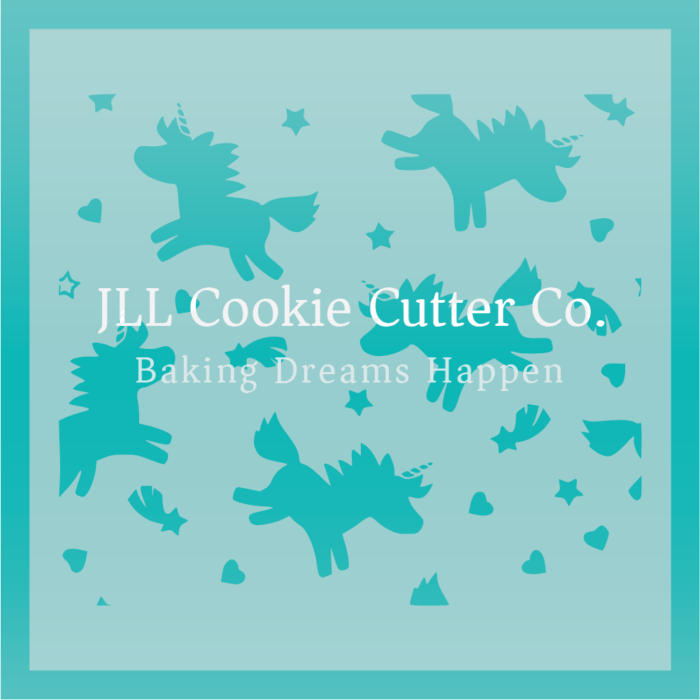 Unicorns Cookie Stencil