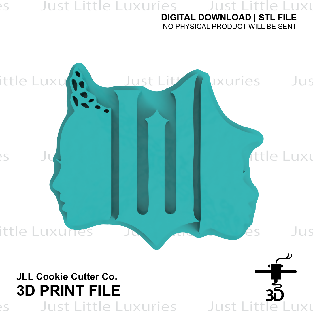 Wicked (Monogram) Cookie Stamp STL (Digital Download)