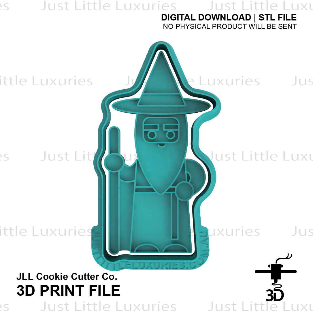 Wizard Cookie Cutter (STL - Digital Download)