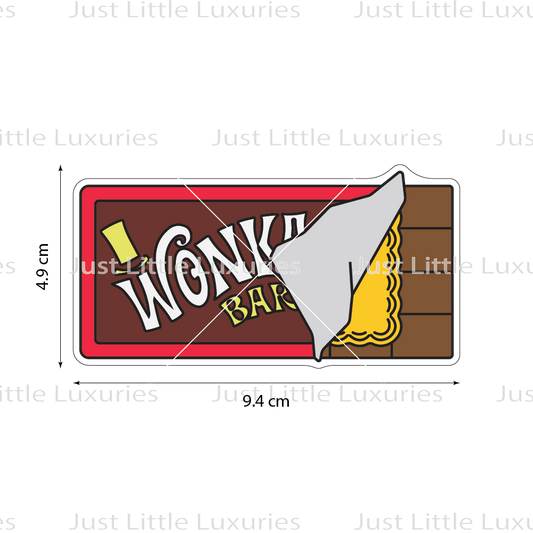 Wonka Chocolate Bar Cookie Cutter