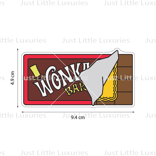 Wonka Chocolate Bar Cookie Cutter