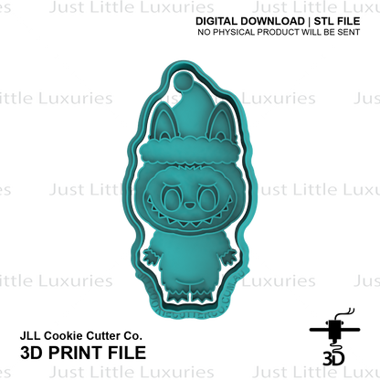 Christmas Labubu Cookie Cutter (STL - Digital Download)