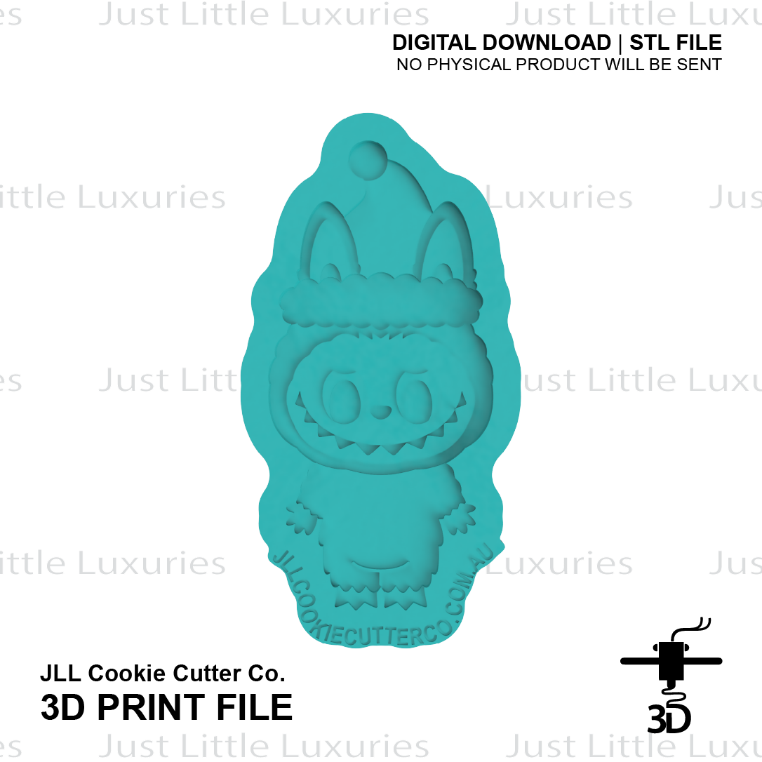 Christmas Labubu Cookie Cutter (STL - Digital Download)