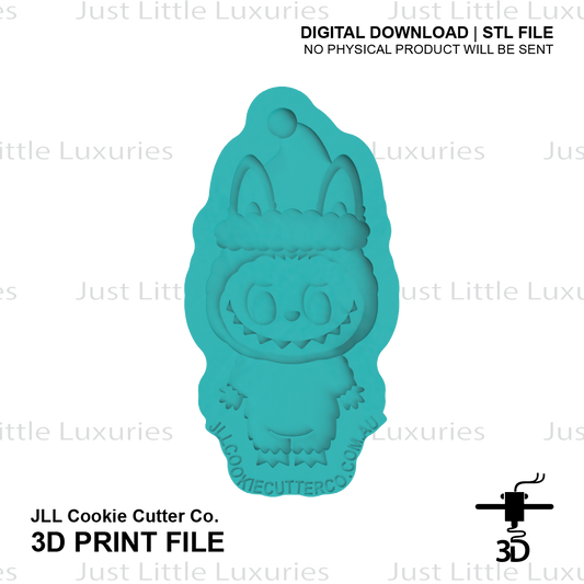 Christmas Labubu Cookie Cutter (STL - Digital Download)