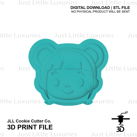 Zoey Face Cookie Cutter (STL - Digital Download)
