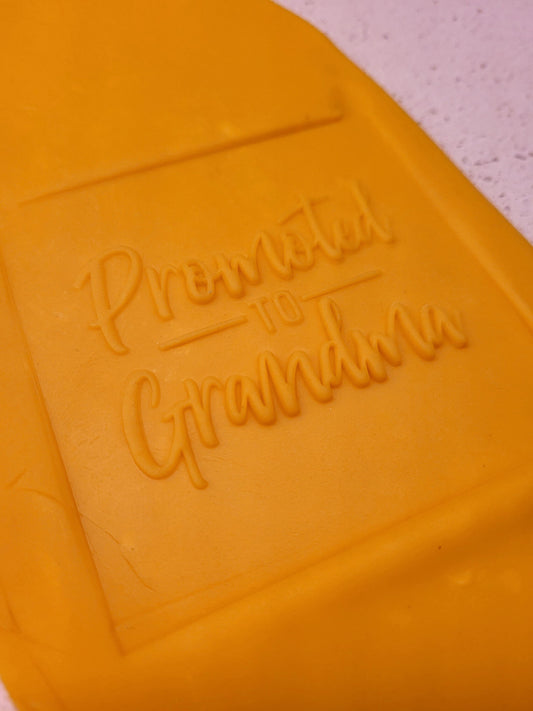 Promoted to Grandma (Baby announcement) Raised Embosser - just-little-luxuries