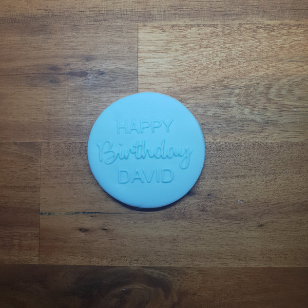 Happy Birthday Custom - Raised Cookie Stamp - just-little-luxuries