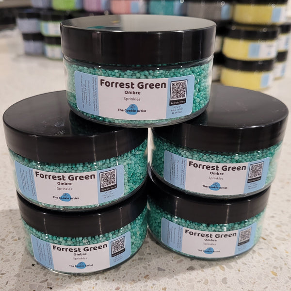 Forrest Green Ombre - Sprinkles by The Cookie Artist