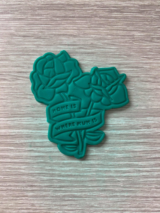 Home is where mum is flowers Cookie Cutter and Embosser. - just-little-luxuries