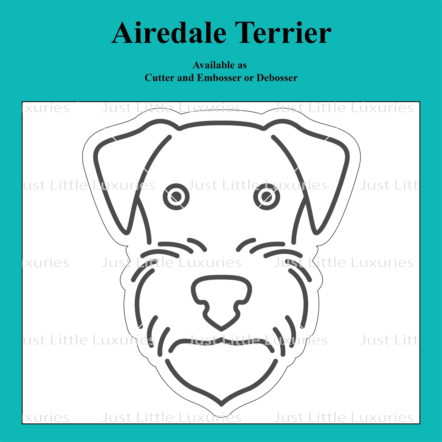 Airedale Terrier Cookie Cutter and Embosser