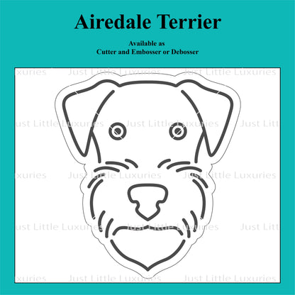 Airedale Terrier Cookie Cutter and Embosser