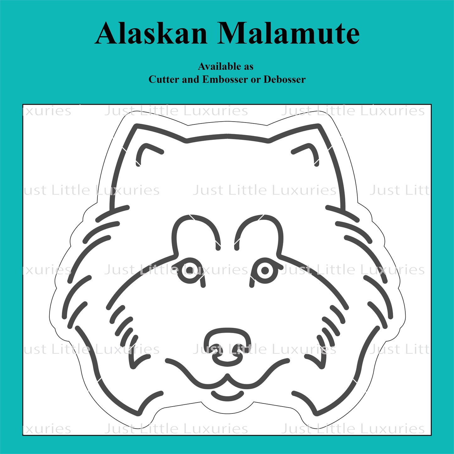 Alaskan Malamute Cookie Cutter and Embosser