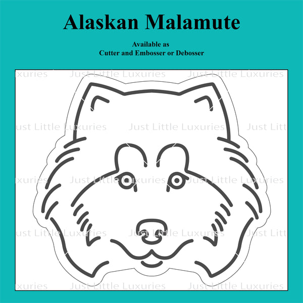 Alaskan Malamute Cookie Cutter and Embosser
