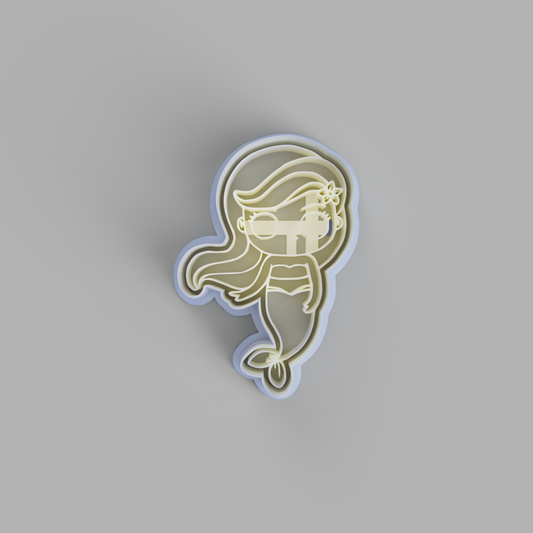 Chibi Ariel Little Mermaid Cookie Cutter - just-little-luxuries