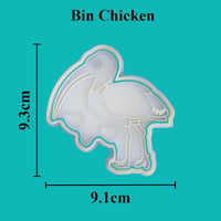Bin Chicken (Ibis) with hearts cookie cutter - just-little-luxuries