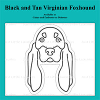 Black and Tan Virginia Foxhound Cookie Cutter and Embosser