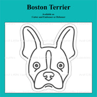 Boston Terrier Cookie Cutter and Embosser