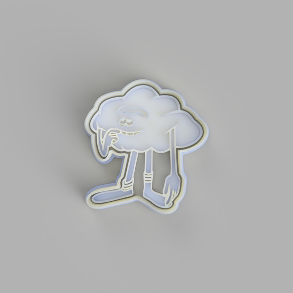 Trolls - Cloud Guy Face Cookie Cutter and Embosser - just-little-luxuries