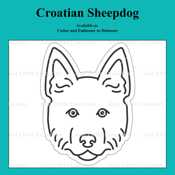 Croatian Sheepdog Cookie Cutter and Embosser