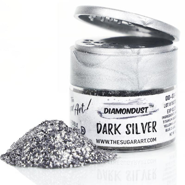 Dark Silver (DD-03) - DiamonDust by The Sugar Art - just-little-luxuries