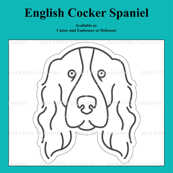 English Cocker Spaniel Cookie Cutter and Embosser