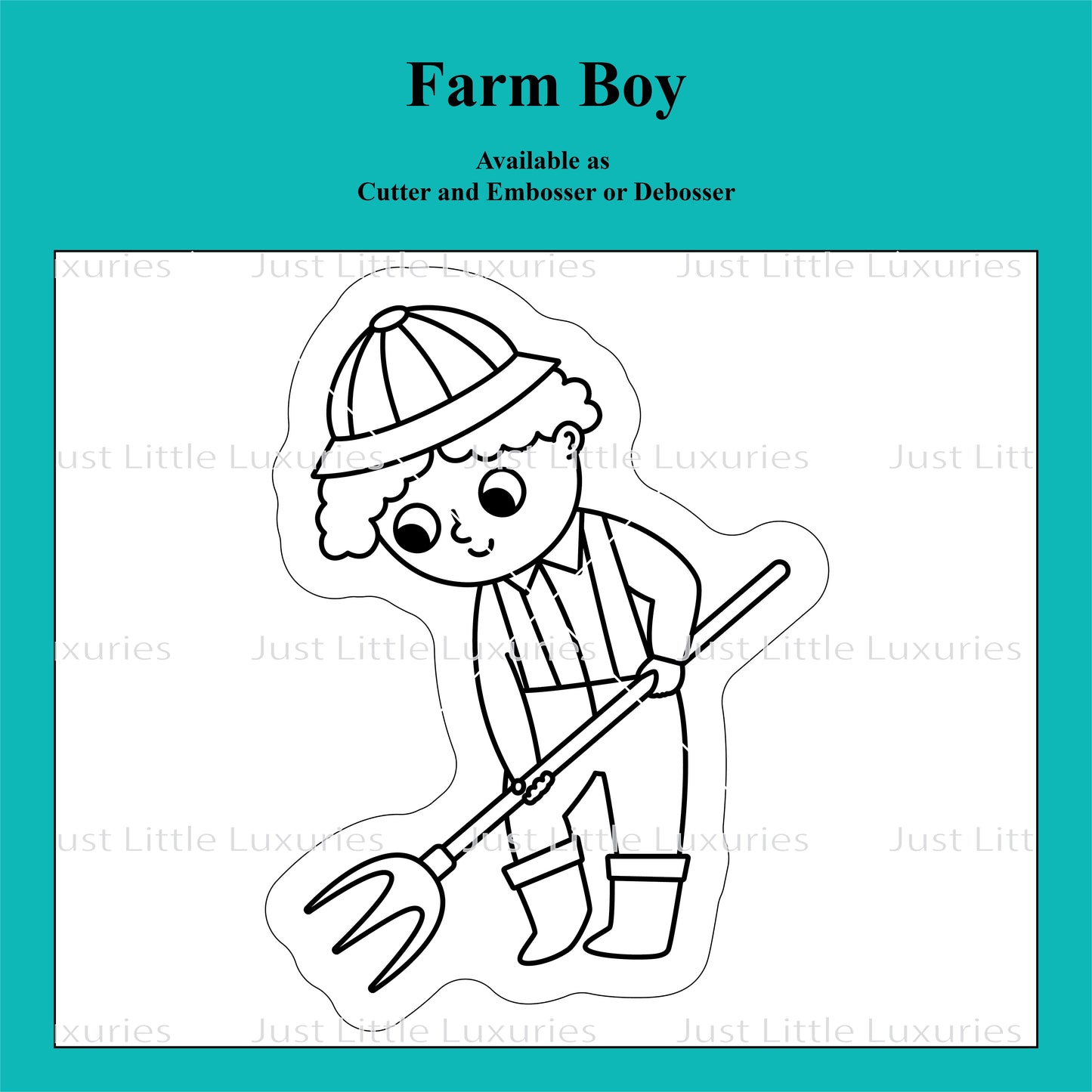 On the Farm - Farm Boy Cookie Cutter