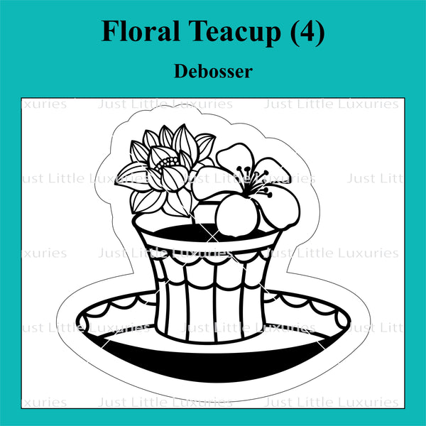 Floral Teacup (4) Cutter and Debosser