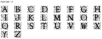 Monogram Raised 3D Cookie Embosser. Font Type C - just-little-luxuries