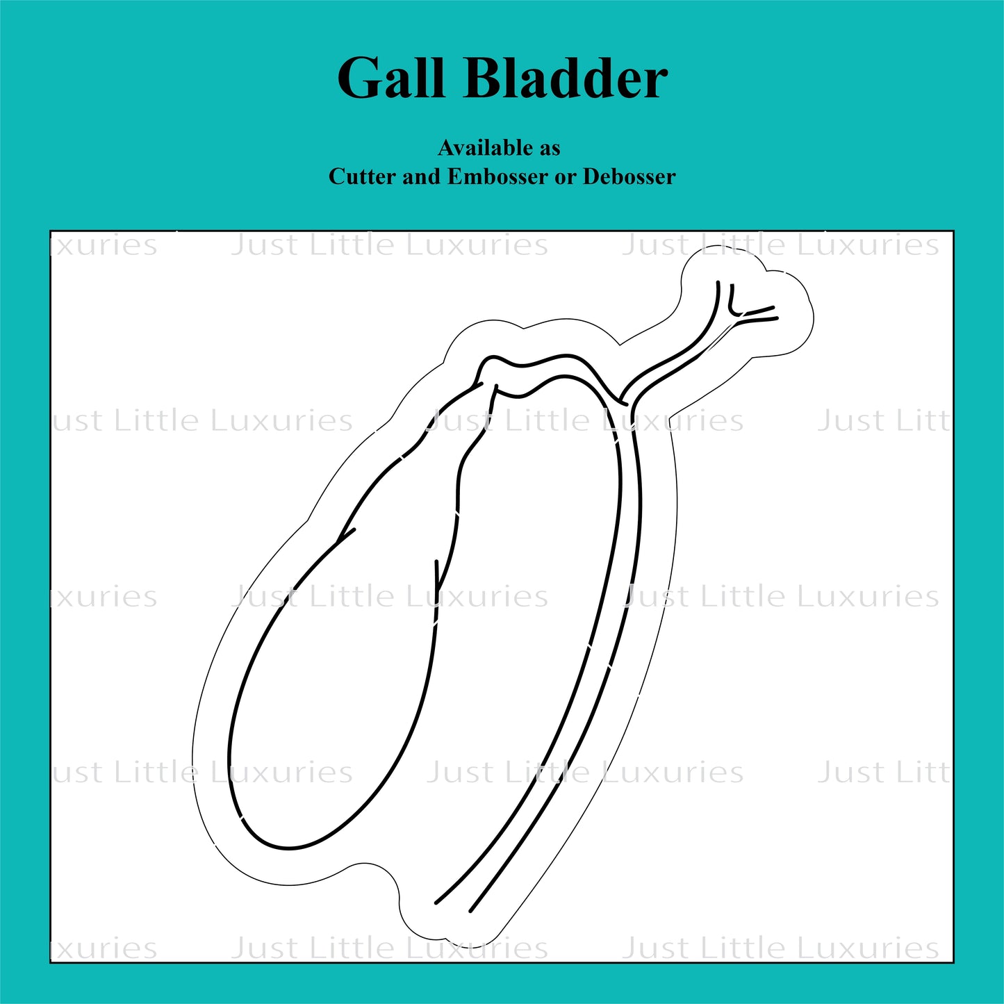 Gall Bladder Cookie Cutter and Embosser/debosser