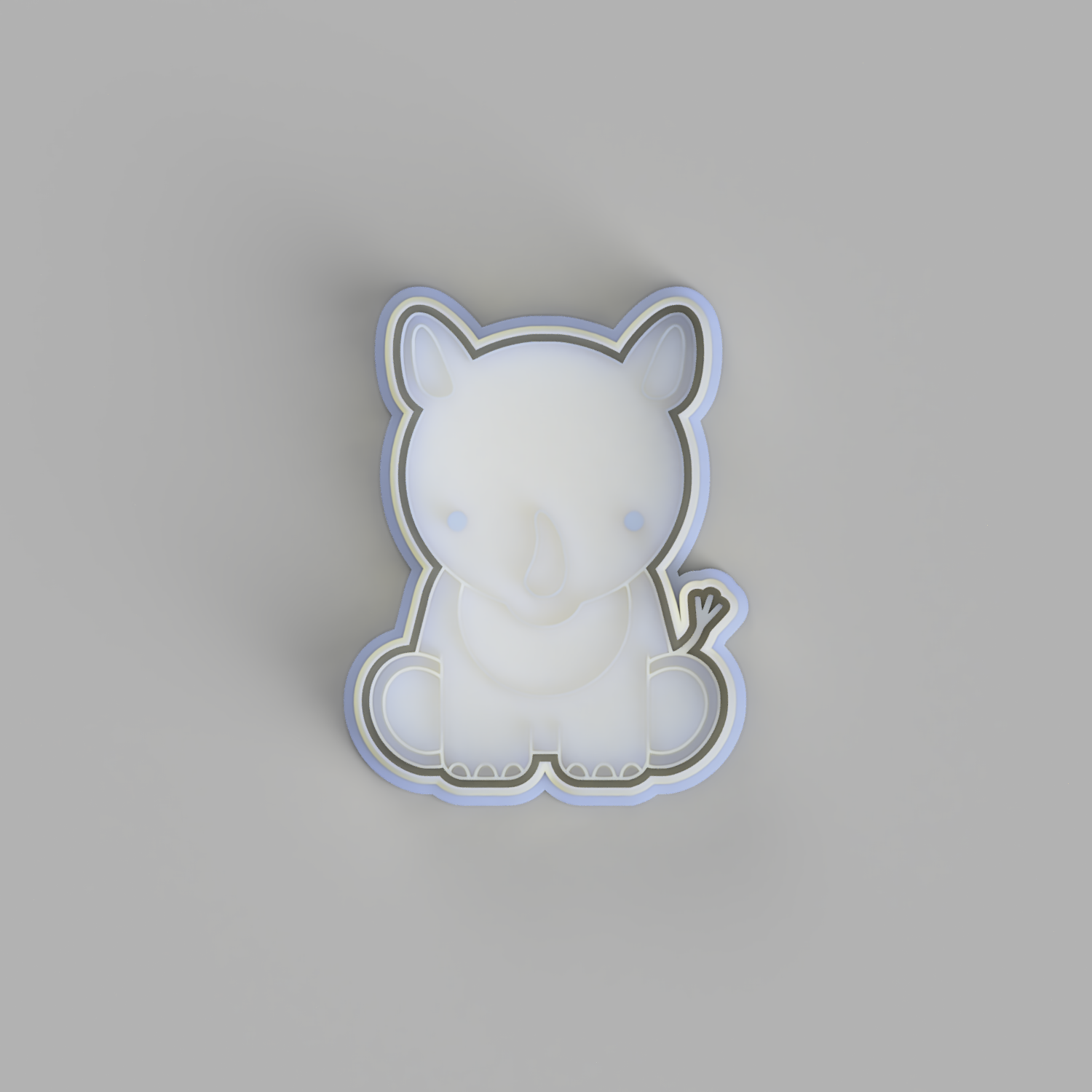Safari Animals - Rhino (sitting) Cutter and Embosser - just-little-luxuries