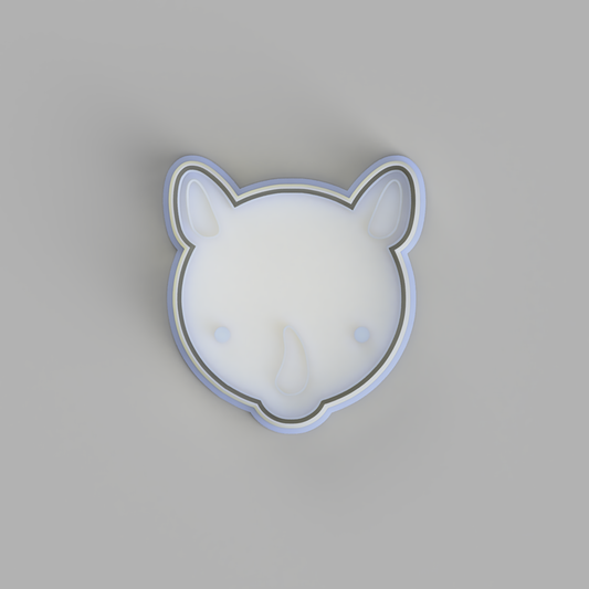 Safari Animals - Rhino Face Cutter and Embosser - just-little-luxuries