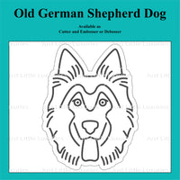 Old German Shepherd Dog Cookie Cutter and Embosser